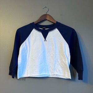 Forever21 Raglan Baseball Tee Size Small Navy -White Forever21 T-Shirt